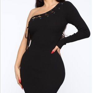 Fashion nova one sleeve dress